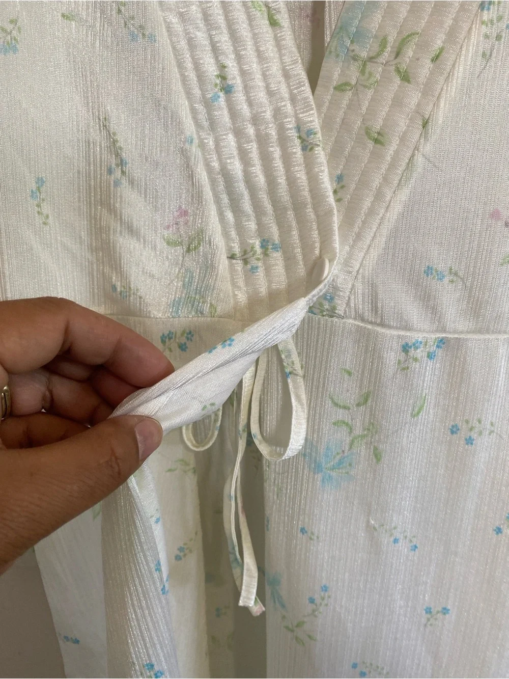 Vintage Rikki New York Sleep Gown Robe Small 2Pc Floral Midi Sleepwear